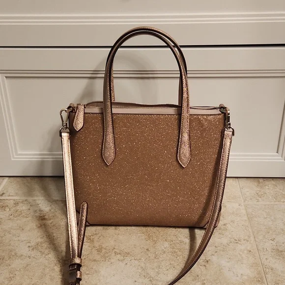 kate spade rose gold glitter purse - Picture 3 of 4